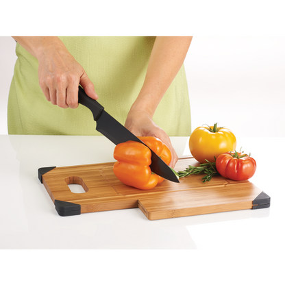 Bamboo Cutting Board with Knife