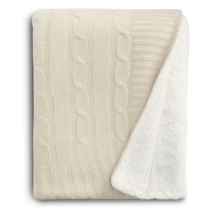Field & Co. Cable Knit Sherpa Blanket