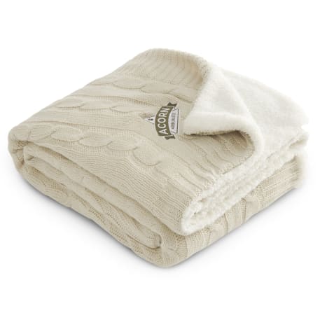 Field & Co. Cable Knit Sherpa Blanket