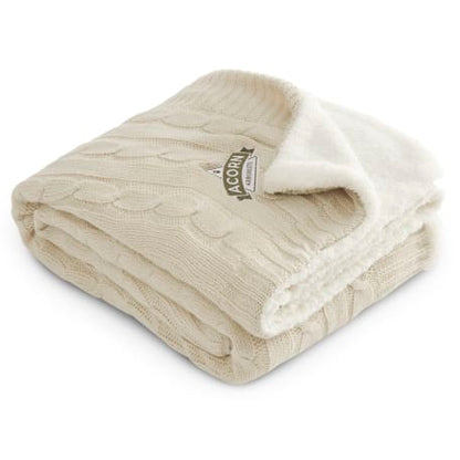 Field & Co. Cable Knit Sherpa Blanket