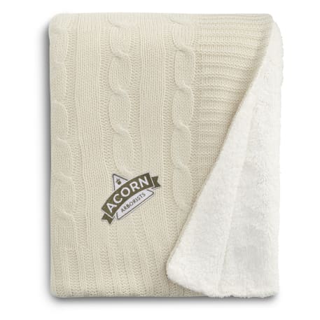 Field & Co. Cable Knit Sherpa Blanket