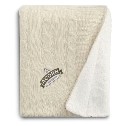 Field & Co. Cable Knit Sherpa Blanket
