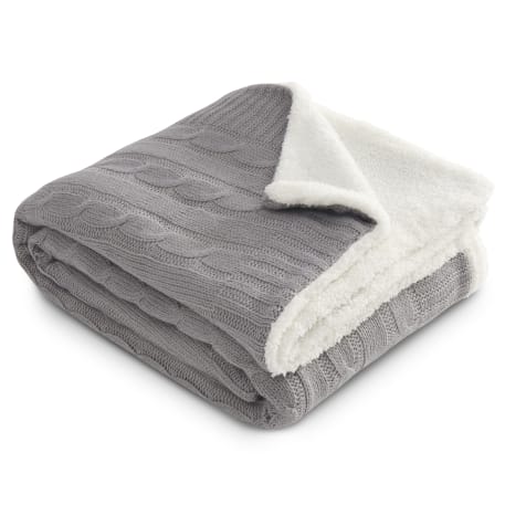 Field & Co. Cable Knit Sherpa Blanket