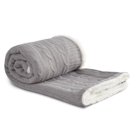 Field & Co. Cable Knit Sherpa Blanket