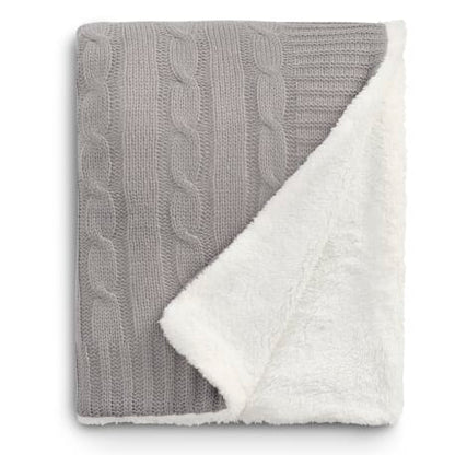 Field & Co. Cable Knit Sherpa Blanket