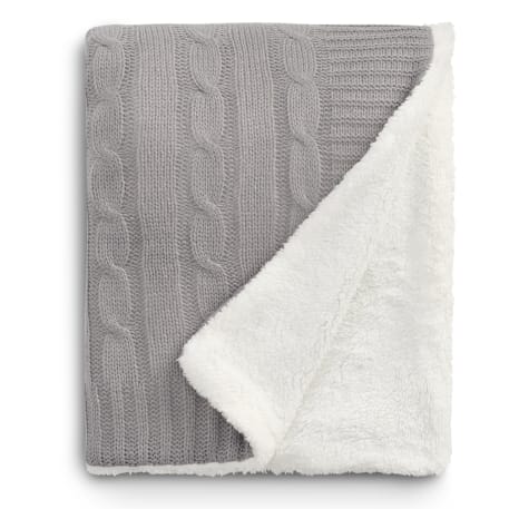 Field & Co. Cable Knit Sherpa Blanket