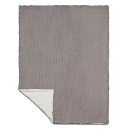 Field & Co. Cable Knit Sherpa Blanket
