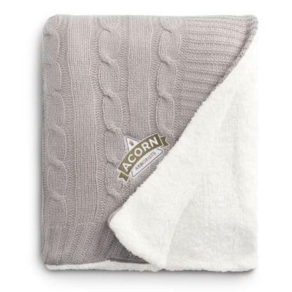 Field & Co. Cable Knit Sherpa Blanket