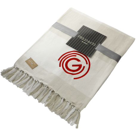 Field & Co. 100% Organic Cotton Check Throw Blanke