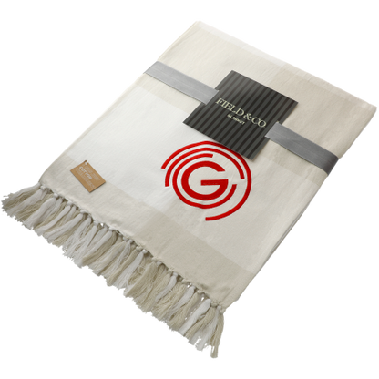 Field & Co. 100% Organic Cotton Check Throw Blanke