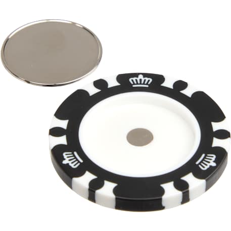 Recycled Poker Chip w/ Metal Ballmarker