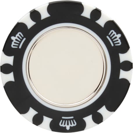 Recycled Poker Chip w/ Metal Ballmarker