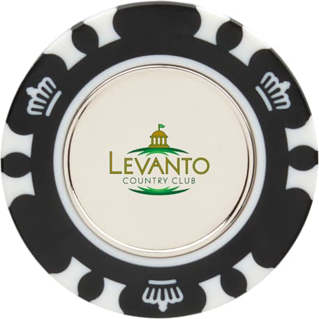 Recycled Poker Chip w/ Metal Ballmarker