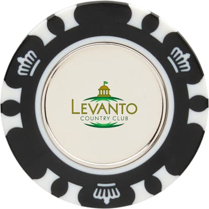 Recycled Poker Chip w/ Metal Ballmarker