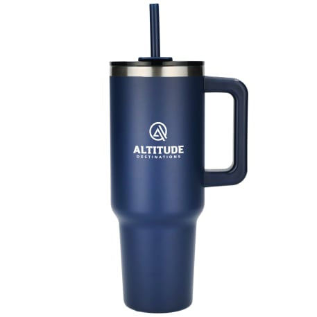 Pinnacle Recycled Travel Tumbler with Straw 40oz