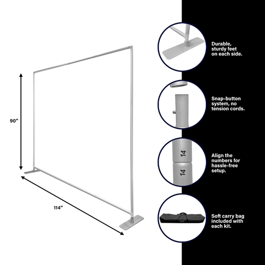 10' Flexi-Tube Display Kit, Double Sided