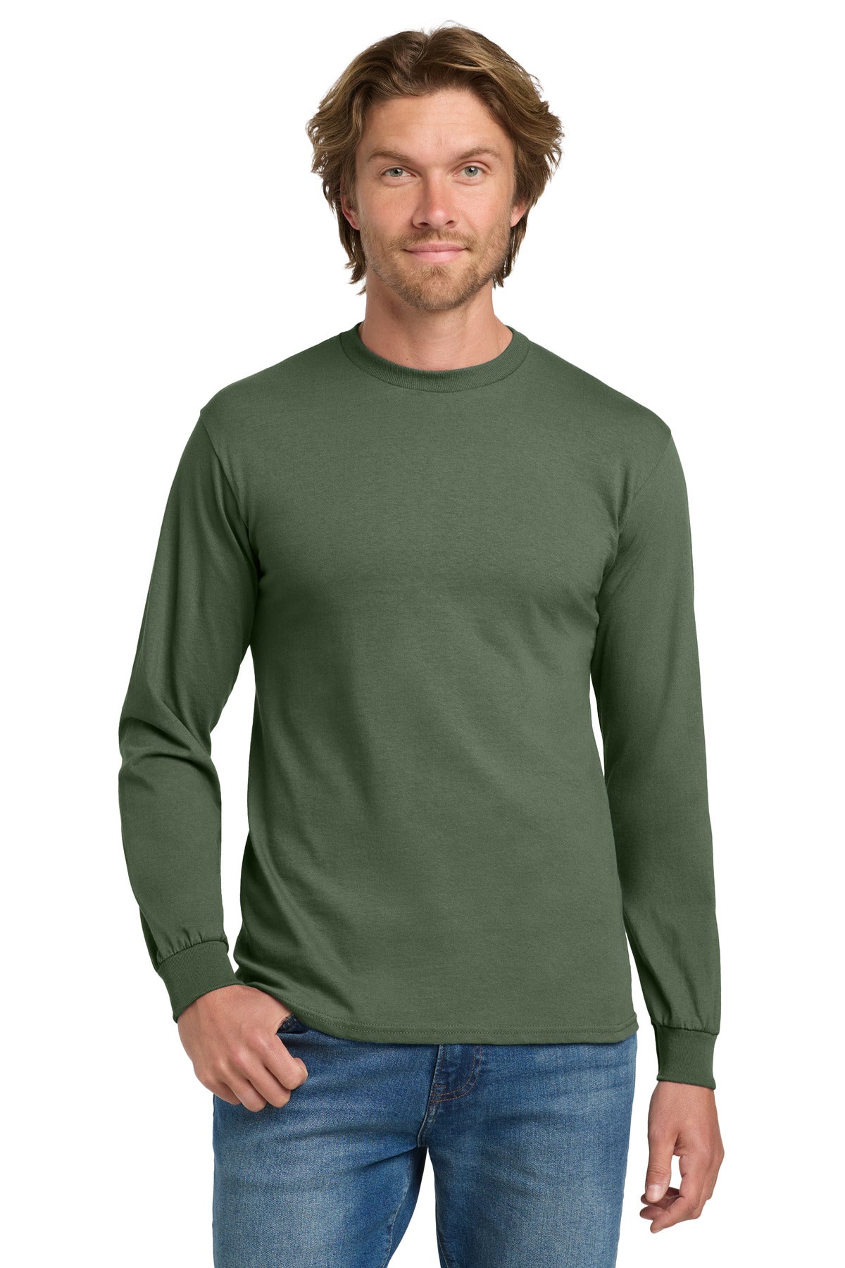 Gildan - Heavy Cotton 100% Cotton Long Sleeve T-Shirt.  5400