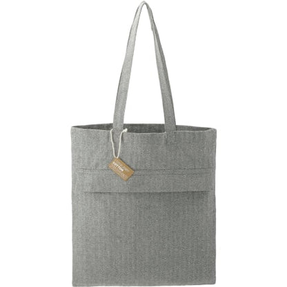 Recycled Cotton Herringbone Tote w/Zip Pocket