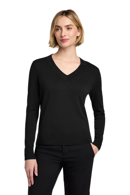 Brooks Brothers Women's Cotton Stretch V-Neck Sweater