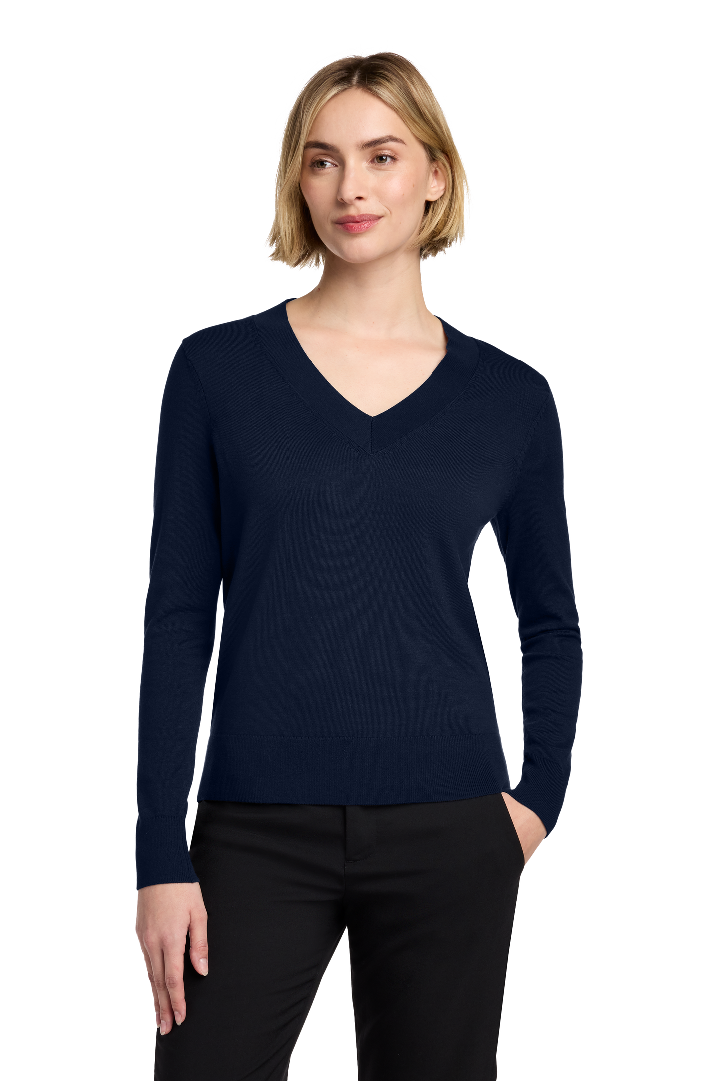Brooks Brothers Women's Cotton Stretch V-Neck Sweater