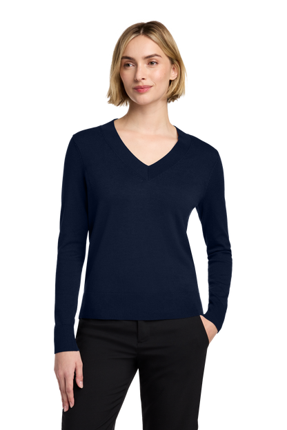 Brooks Brothers Women's Cotton Stretch V-Neck Sweater