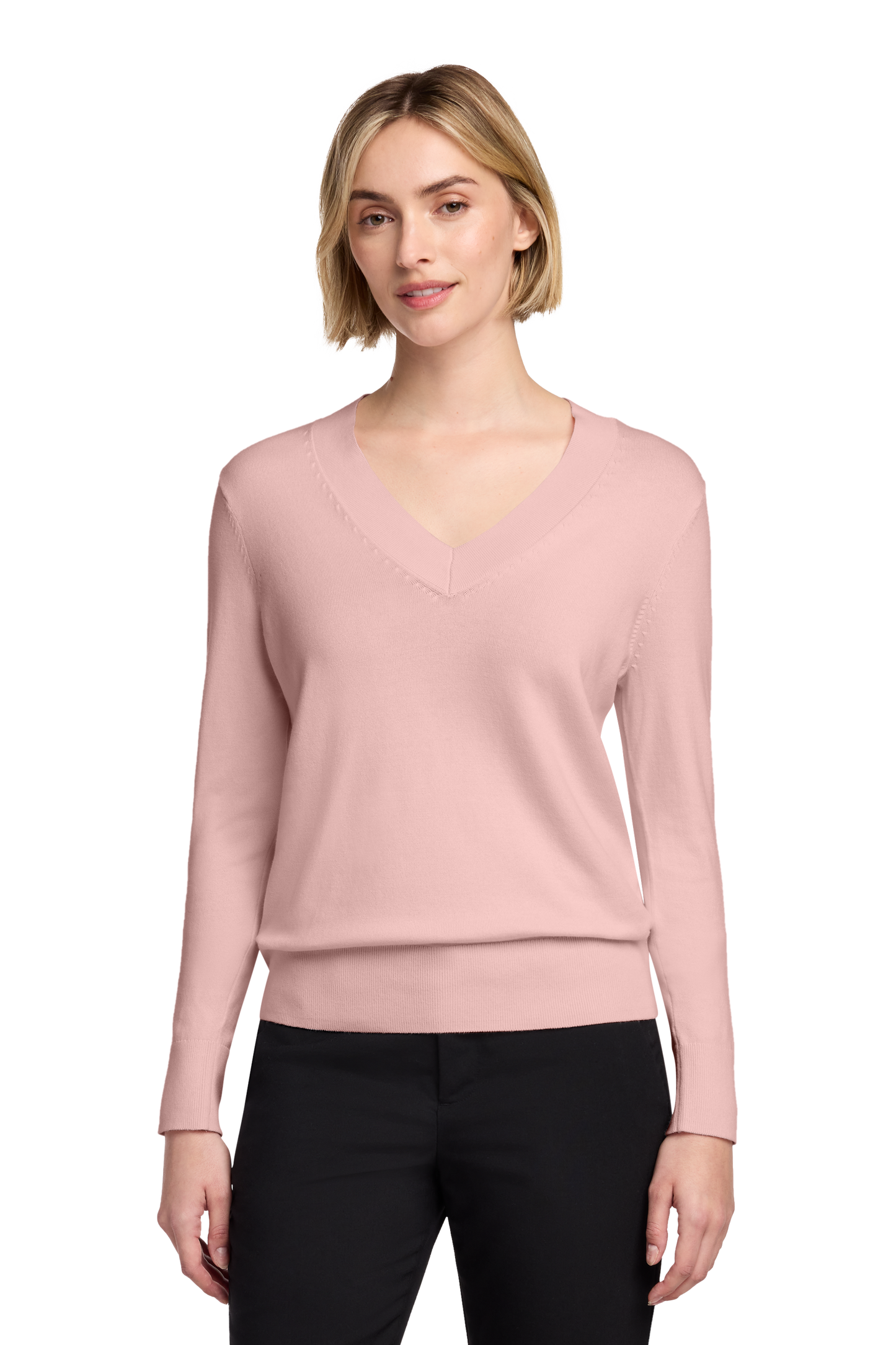 Brooks Brothers Women's Cotton Stretch V-Neck Sweater