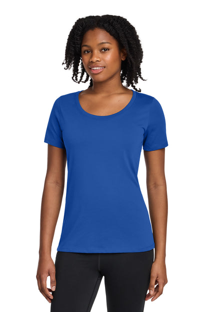 Nike Women's Dri-FIT Cotton/Poly Scoop Neck Tee. NKBQ5234